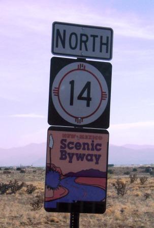 NM Highway 14 sign