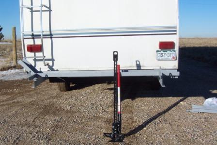 A Custom Motorcycle Carrier on our Fifth Wheel