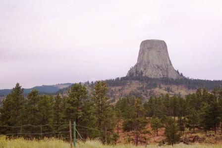 Devils Tower, still a pretty place on a rainy day
