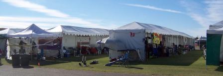 Shade tents at West World