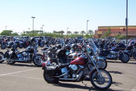 Poker Run sea of Bikes