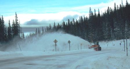 Snowblower on Cameron Pass