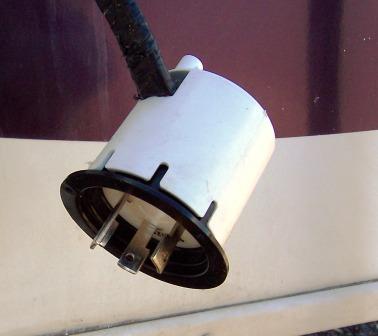 30A receptacle with cover removed