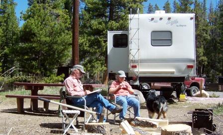 A hard day in Willow Campground on the Medicine Bow