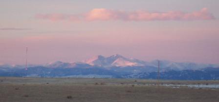 Sunrise along the Rockies