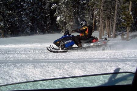 Snowmobile racing Big Red