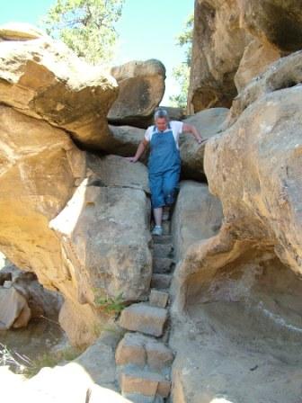 Heidi on Mesa Verde Steps