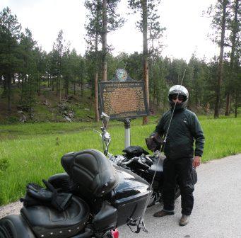 Gearing up on a Motorcycle for the Rain