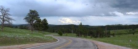 Sunshine up ahead in the Black Hills