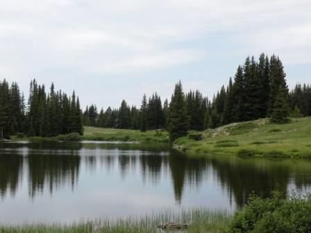 High Mountain Lake in Snowy Range Pass