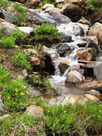 High Mountain Waterfall