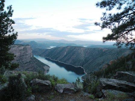 Flaming Gorge winding off into the distance