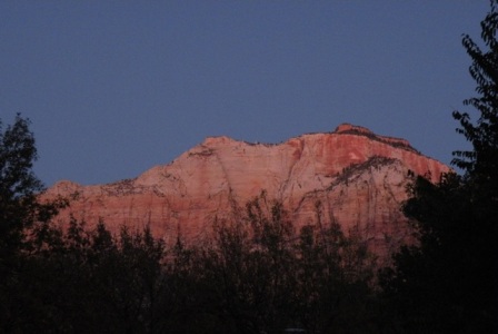 First Light in Zion Canyon