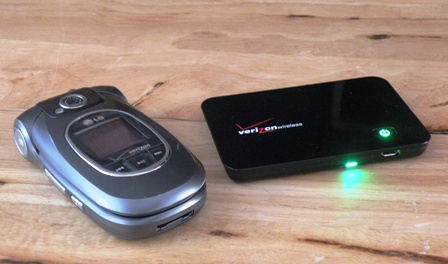 Verizon MiFi 2200 in use