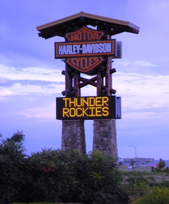 Thunder in the Rockies Marque Sign