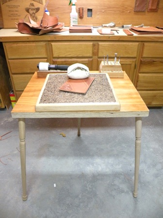 Camp Leather Tooling Table