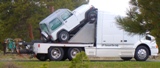 Class 8 Trailer Toter carrying a Jeep