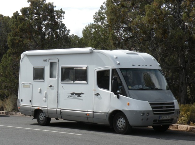 Laika Motorhome from Europe at the Grand Canyon
