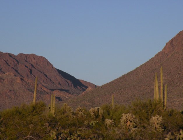 Evening shadows on the mountains