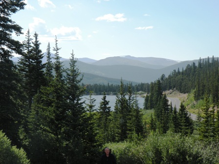 view from table at Echo Lake Lodge Mt. Evans Colorado