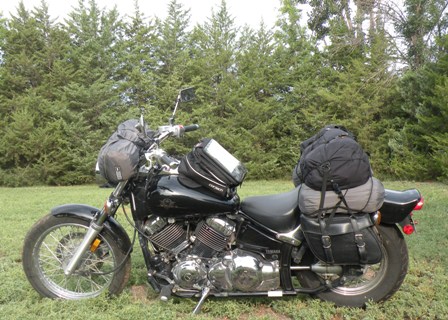 Yamaha 650 V Star Loaded for Silverton Trip