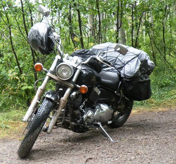 Yamaha VStar ready for the rain