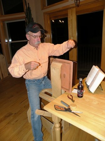 Braiding on a Leather Stitching Horse