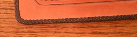 Ending splice on eight strand round edge Braid