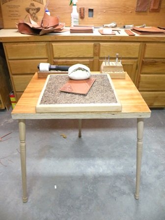 Camp Leather Tooling Table