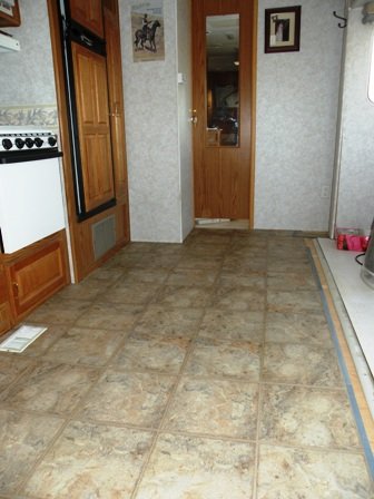 allure vinyl flooring in an RV