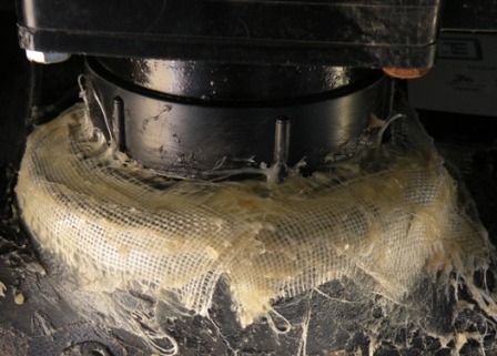 fiberglass cloth applied to RV Tank Repair
